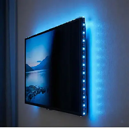 Iluminat - Bandă LED pentru Televizor – 5 m, Lumini Ambientale Multicolore RGB, Telecomandă Inclusă și Moduri Dinamice: Atmosferă de Cinema în Livingul Tău