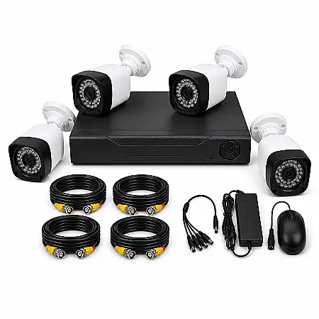 Sistem Supraveghere Video cu 4 Camere HD, DVR, Infraroșu 24 LED, HDMI/VGA și Acces Internet [2]