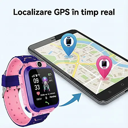 Ceas Smartwatch pentru Copii Techstar® SW70-Q12 – SOS, Apel Vocal Bidirecțional, Cameră Foto și Pedometru: Siguranță, Conectivitate și Protecție pentru Cei Mici [2]