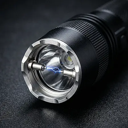 Lanternă cu Electrosoc și Laser MRG P-288 - 1000 KV, Aluminiu Aeronautic, Reîncărcabilă, LED 150 Lumeni și Buton de Siguranță: Protecție Profesională și Iluminare de Precizie [2]