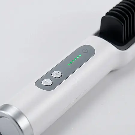 Perie Electrică UBX pentru Îndreptat Părul – 45W, Înveliș Ceramic, 5 Trepte de Temperatură cu LED și Tehnologie Anti-Arsură, Alb [2]