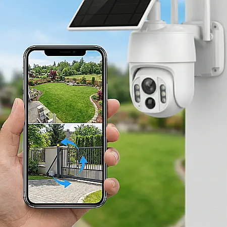 Cameră Supraveghere 4G cu Panou Solar, Ultra HD 4K, Lentile Duble 8MP, Viziune Color Zi/Noapte, Audio Bidirecțional, IP66 [2]
