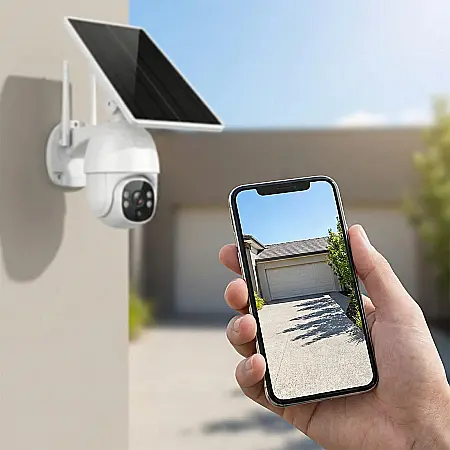 Cameră Supraveghere Solară 4G cu SIM, Full HD 1080p, PTZ 355°, Viziune Nocturnă Infraroșu 30m, Senzor Mișcare AI, IP66 [2]