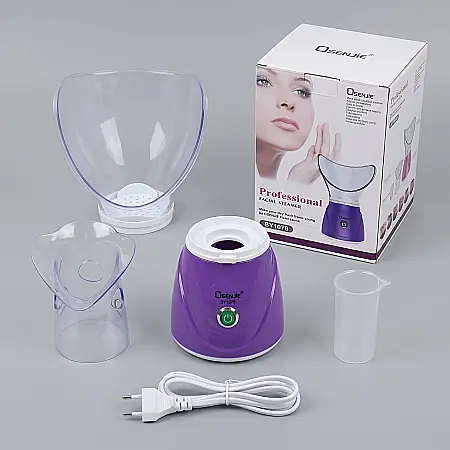 Saună Facială cu Aburi și Inhalator 2 în 1, 130W, Rezervor 60 ml, cu Măști pentru Față și Nas [2]