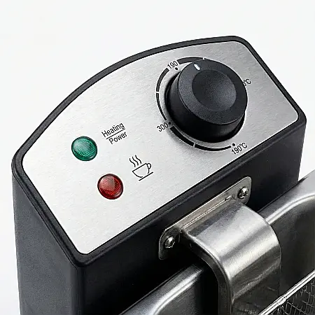 Friteuză Electrică cu Ulei 5.5L – 2500W, Oțel Inoxidabil, Termostat Reglabil, Timer 60 Min, Capac Inclus [2]