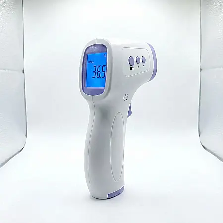 Termometru Digital fără Contact Ortorex: Măsurare Instantanee 3-în-1 (Corp, Ambient, Lichide), Tehnologie Infraroșu și Ecran LCD Iluminat [3]