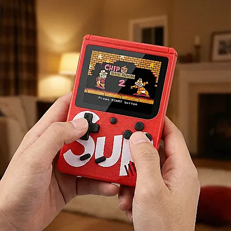 Consolă Portabilă Retro Pro Gamer SUP: 400 de Jocuri Clasice, Ecran Color TFT 3 inch și Conectare TV – Experiența Gaming-ului Legendă [2]