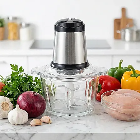 Tocător Universal Electric cu 4 Lame Inox: Putere, Rapiditate și Precizie Chirurgicală pentru Orice Ingredient [1]
