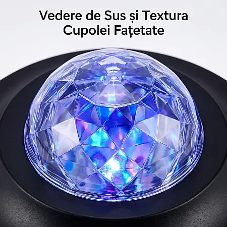 Proiector Star Galaxy LED cu Bluetooth, 14 Culori, 28 Moduri Luminoase, Telecomandă și Timer [2]