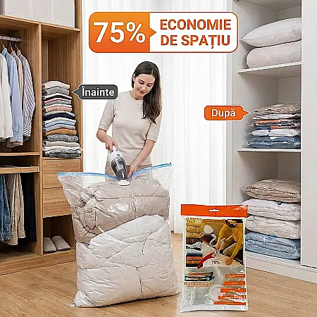 Set 8 Saci Vidat 60x80cm: Economisește 80% din Spațiul Dulapului tău [2]