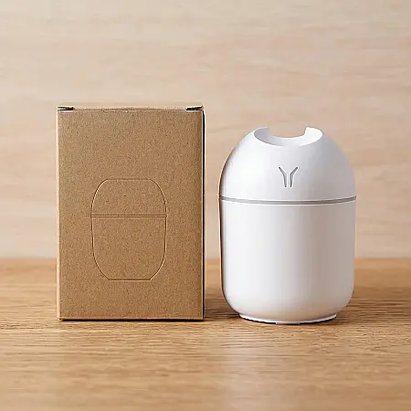 Umidificator Mini Personal de Birou – Design Top-Fill, Moduri Multiple de Pulverizare, Alimentare USB, Oprire Automată la Golire, Alb, Ideal pentru Ten și Plante [2]