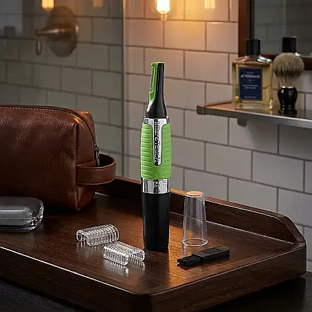 Set Aparat de Tuns Electric Migro Multicolor – 3 în 1 pentru Păr Nas, Urechi și Sprâncene, cu 2 Piepteni Reglabili, Compact și Portabil [2]