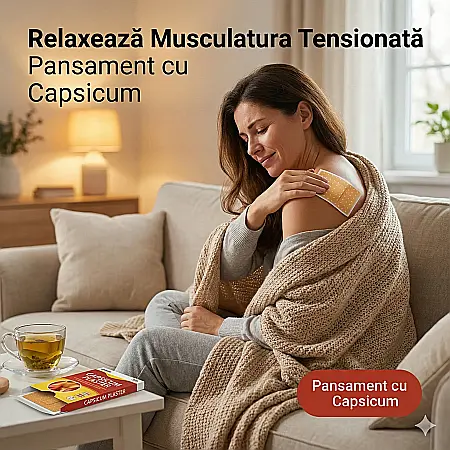 Pansament cu Capsicum – Plasture Antireumatic cu Ardei Iute, 50 buc [2]