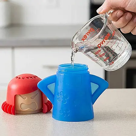 Curățător pentru Cuptor cu Microunde Angry Mama – Dispozitiv cu Abur pentru Îndepărtarea Grăsimii și Mirosurilor, Curățare Naturală Fără Chimicale, Design Amuzant și Reutilizabil: Soluția Rapidă pentr [2]