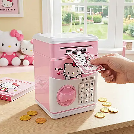 Jucării - Pusculiță educațională Hello Kitty – ATM și seif cu PIN
