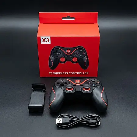 X3 Bluetooth Wireless Gamepad – Controller Reîncărcabil Multi-Platformă pentru Smartphone, Tabletă și PC, Joystick Analogic, Butoane Multimedia și Design Ergonomic: Libertate și Precizie Absolută în G [2]