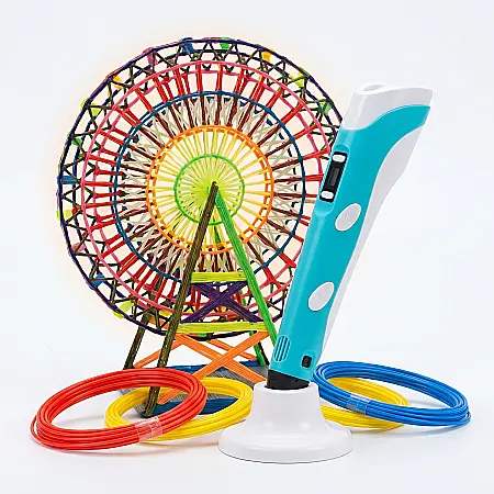 Creion 3D Pen V2 cu 3 Rezerve – Design Ergonomic, Display Temperatură, Compatibil ABS și PLA, Distracție Creativă pentru Copii și Adulți [2]