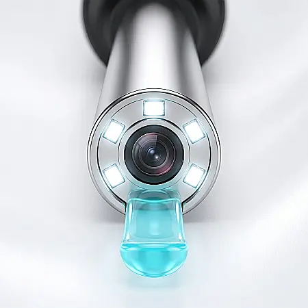 Dispozitiv Curățare Urechi BOMSTOM – Cameră 1080P HD, 6 LED-uri, 360° Unghi, Silicon Moale, 2 Lingurițe de Schimb, Reîncărcabil USB, Negru [2]