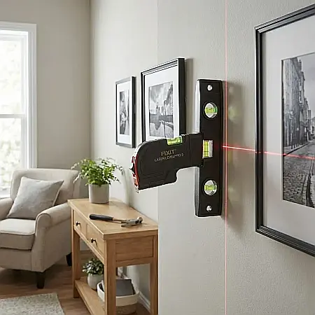 Nivelă cu Laser Multifuncțională 2,5 m – Sistem 4-în-1: 3 Moduri de Marcare (Orizontal, Vertical, Transversal), Bandă Măsurare 250 cm, 3 Bule de Nivel și Riglă Aluminiu: Precizie Chirurgicală pentru R [2]