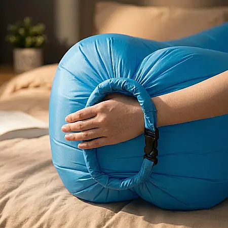Saltea Gonflabilă LazyBag 240x70 cm – Confortabilă, Rezistentă la Apă, Ușor de Umflat și Transportat, Ideală pentru Plajă, Piscină sau Relaxare în Aer Liber, Include Rucsac Transport [2]