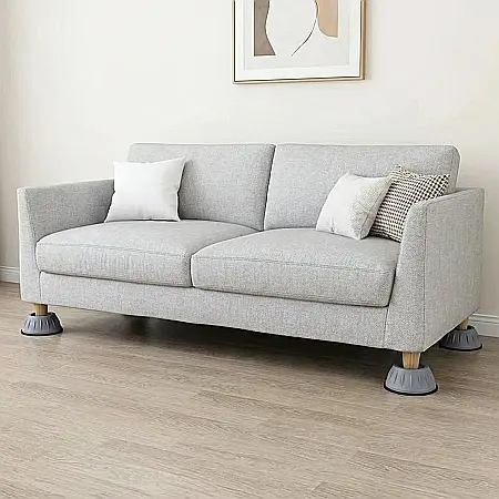 Set 4 Suporturi Anti-Balans și Anti-Vibrații pentru Mașină de Spălat și Mobilier – Tampoane Stabilizatoare Antiderapante, Protecție Podea, Ridicare Mobilier, Gel PU Lavabil și Reutilizabil [1]