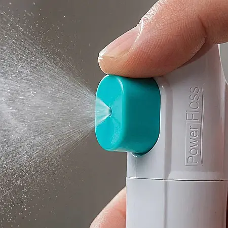 Irigator Bucal Manual pentru Igienă Orală – 40 ml, Jet de Apă Puternic, Curățare Interdentară, Alb, Fără Baterii sau Încărcare, Ideal pentru Aparat Dentar, Coroane și Punți [2]