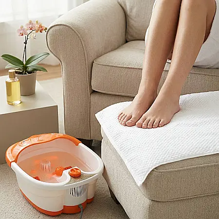 Aparat Hidromasaj Picioare - Cadă Electrică Infraroșu, Footbath Massager 600W, Masaj Vibrant, Relaxare și Stimulează Circulația, Capacitate 4.5L, Temperatură Max 50°C [2]