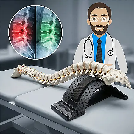 Dispozitiv Back Relax Reglabil – Suport pentru Îndreptarea Coloanei, Ameliorarea Durerilor de Spate, Corectarea Posturii și Creșterea Flexibilității, 3 Niveluri de Ajustare [2]