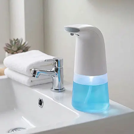 Dozator Săpun Lichid cu Senzor Inteligent și LED – Distribuitor Fără Contact, Capacitate 250 ml, Debit Reglabil, Material ABS, Ideal pentru Casă, Birou, Hotel și SPA [2]