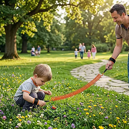 Brățară de Siguranță pentru Copii Anti-Pierdere – Lungime Reglabilă 40-150 cm, Fixare Velcro, Material Moale și Rezistent, Ideală pentru Spații Aglomerate [2]