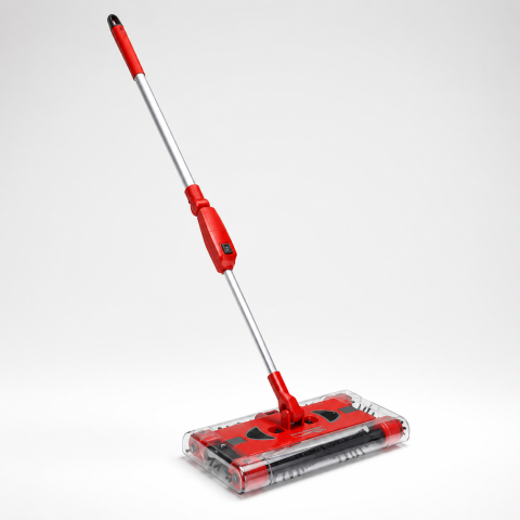 Casă & Grădină - Mătură Rotativă Swivel-Sweeper cu Acumulator - Fără Fir, Rotire 360°, 4 Perii Rotative, Autonomie 45 Min, Curățare Podele și Covoare