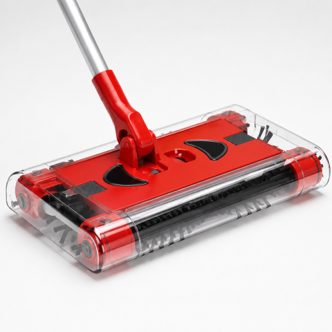 Mătură Rotativă Swivel-Sweeper cu Acumulator - Fără Fir, Rotire 360°, 4 Perii Rotative, Autonomie 45 Min, Curățare Podele și Covoare [2]