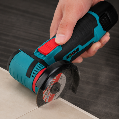 Mini Polizor Unghiular Flex Electric 12V - Motor Fără Perii, 15000 rpm, 2 Acumulatori, 4 Discuri 76mm, Tăiere și Șlefuire [2]