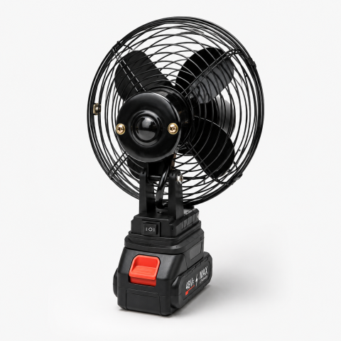 Electronice - Ventilator Electric Fără Fir de Exterior - Versiuni 6"/8", Motor de Mare Viteză, 2 Trepte de Ventilație, Acumulator 1500 mAh și Suport de Încărcare: Răcorire Portabilă și Libertate Totală Oriunde te-a