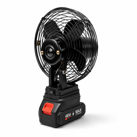 Ventilator Electric Fără Fir de Exterior - Versiuni 6"/8", Motor de Mare Viteză, 2 Trepte de Ventilație, Acumulator 1500 mAh și Suport de Încărcare: Răcorire Portabilă și Libertate Totală Oriunde te-a [2]