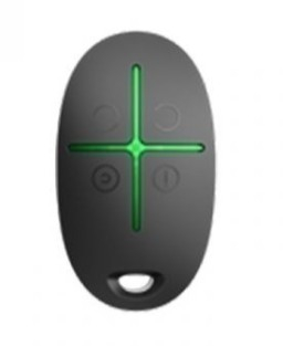 Alarma pentru interior - Telecomanda AJAX SpaceControl BL, 4 butoane, buton de panica, Neagra