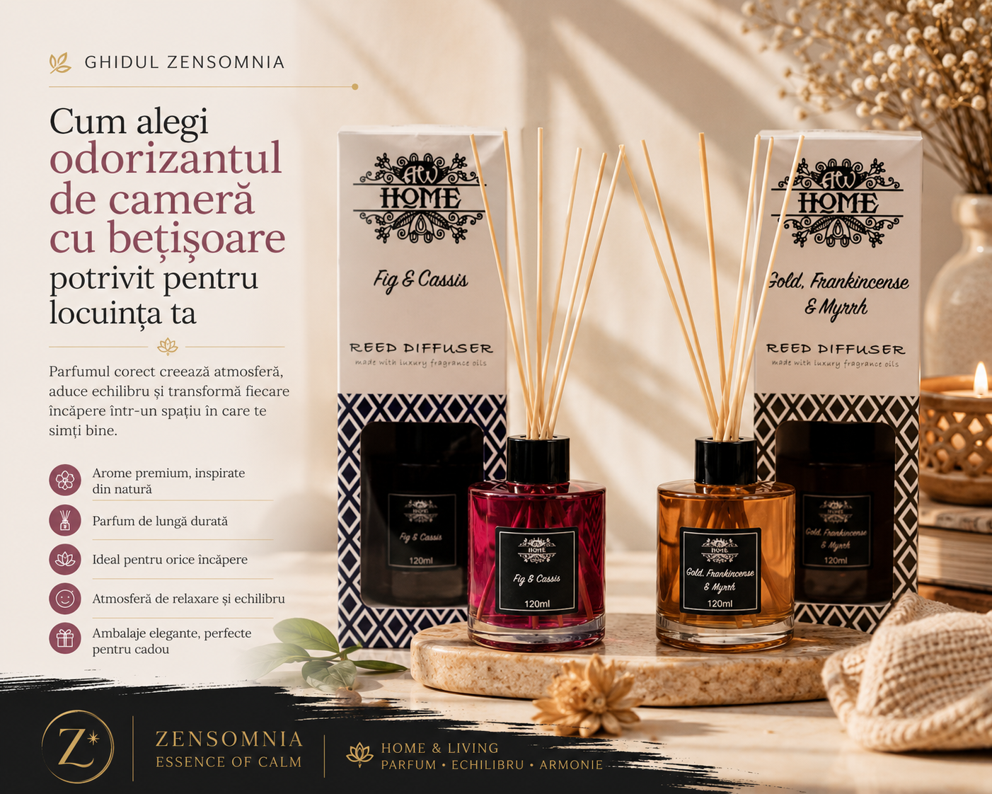 Cum alegi odorizantul de cameră cu bețișoare potrivit? Ghid complet pentru un parfum de lungă durată
