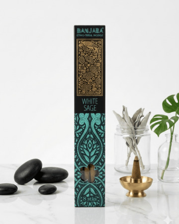 Aromaterapie - Betisoare parfumate Salvie Alba extra lungi Banjara – purificare energetica