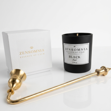 Colectia Calm Living - Lumanare parfumata BLACK TOUCH Zensomnia ceara de soia recipient negru mat 160g