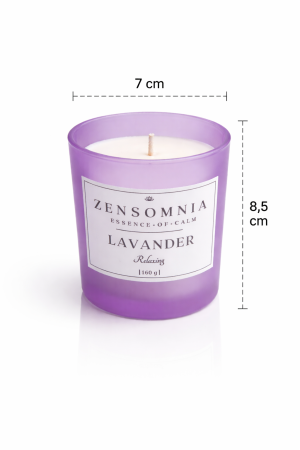 Zensomnia LAVANDER lumanare parfumata relaxanta 160g ceara de soia mov mat [1]
