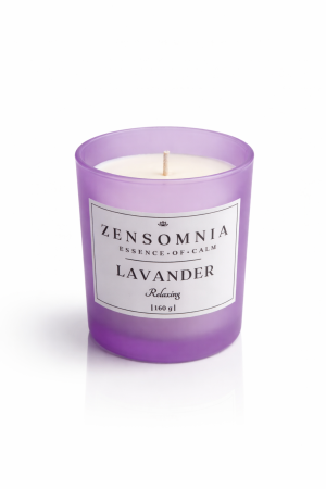 Colectia Calm Living - Zensomnia LAVANDER lumanare parfumata relaxanta 160g ceara de soia mov mat