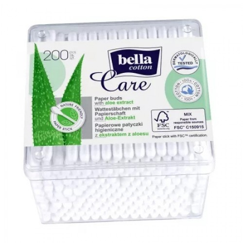 Bella betisoare igienice pentru urechi cu aloe vera, 200 buc Zephyr Labs [1]