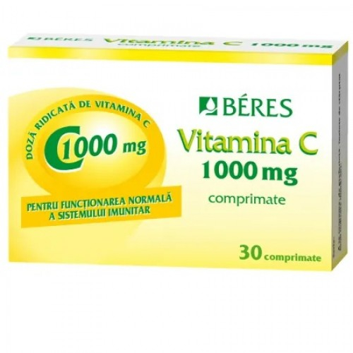 Beres vitamina C 1000mg, 30 comprimate Zephyr Labs