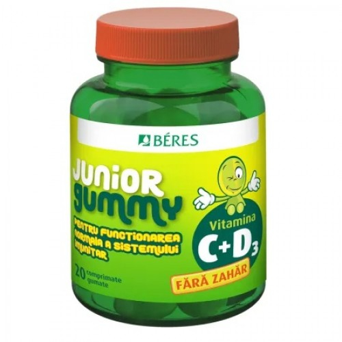 Beres vitamina C+D3 Junior Gummy, 20 comprimate gumate Zephyr Labs