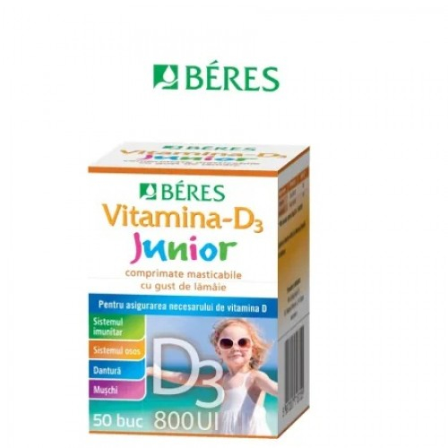 Beres vitamina D3 Junior 800UI, 50 comprimate Zephyr Labs