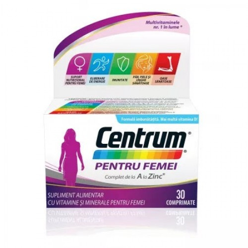 CENTRUM Femei de la A la Zinc, 30 comprimate Zephyr Labs [1]