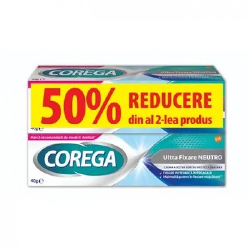 Corega ultra fixare neutro crema adz.x 40g duo pack(1+1-50%) Zephyr Labs