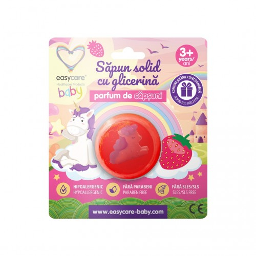 Easycare baby sapun solid cu glicerina, parfum de capsuni si jucarie, 100g Zephyr Labs [1]