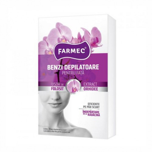 Farmec benzi depilatoare pentru fata cu extract de orhidee x20buc Zephyr Labs [1]