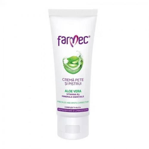 Farmec crema pentru pete si pistrui cu aloe vera, 50ml 1810 Zephyr Labs